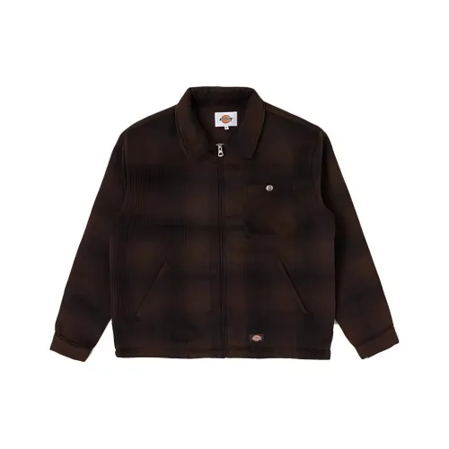 Dickies Кофейный Черный Клетчатый Мужская Куртка