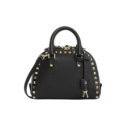 Valentino Сумка из коровьей кожи с одним плечевым ремнем женская черного цвета