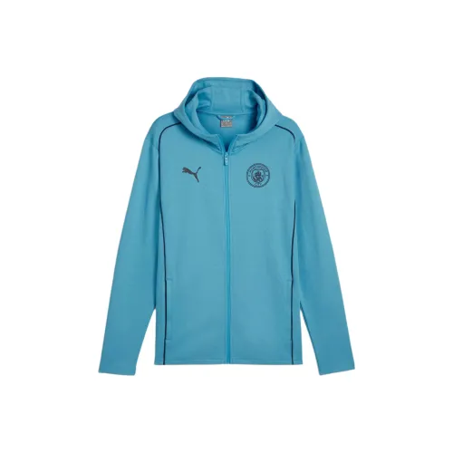 PUMA Manchester City SS24 MANCHESTER CITY CASUALS С капюшоном Куртка Мужская Куртки Пальто Мужской Морской синий