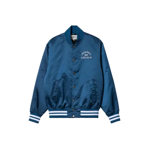 Carhartt WIP Преппи стиль Коллекция CLASS OF 89 Bomber Куртка Бейсбольная куртка Мужская Синяя