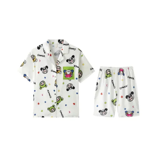 Gongdie x NEZHA LIANMINGKUAN Пижамный комплект Унисекс Белый