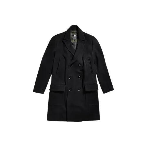 STAR RAW Пальто Унисекс Темно-черный