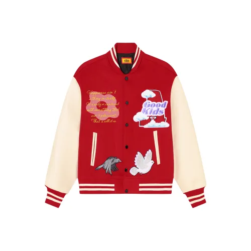 AFGK Бейсбольная куртка Унисекс Красная