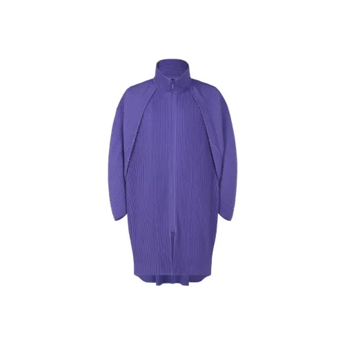 Homme Plissé Issey Miyake Ежемесячный Сентябрь Цвет Куртки Пальто Мужской Фиолетовый