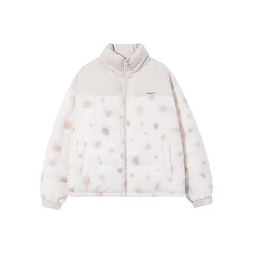 F426 Хлопковый пуховик Унисекс Бежевый