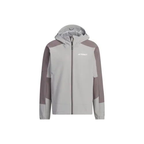 Adidas WIND.RDY SOFTSHELL С капюшоном Куртка Куртки Пальто Мужской Pure Ледяно-серый