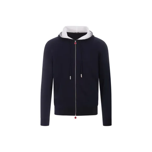 KITON Мужские куртки морского синего цвета
