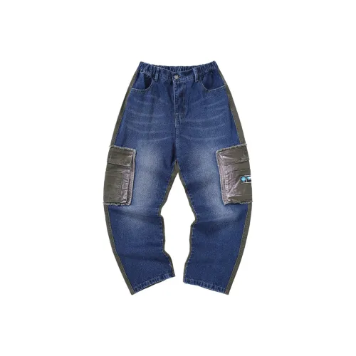 BIRDTALK Темно-синий Унисекс Джинсы