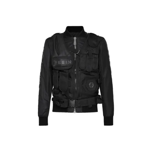 PHILIPP PLEIN Мужские черные куртки