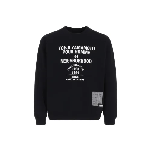 Yohji Yamamoto Черные Мужские Свитшоты