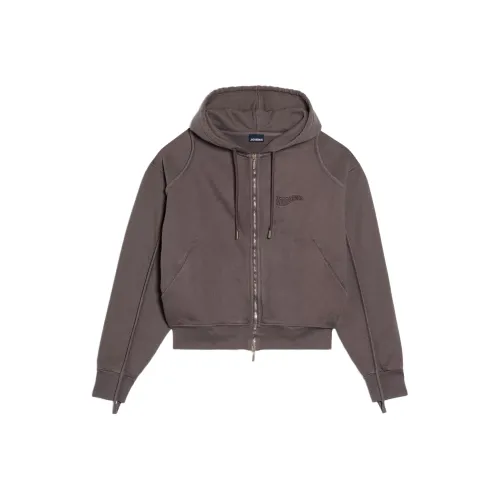 Jacquemus Le Свитер Camargue Zippé Куртки Пальто Унисекс Коричневый