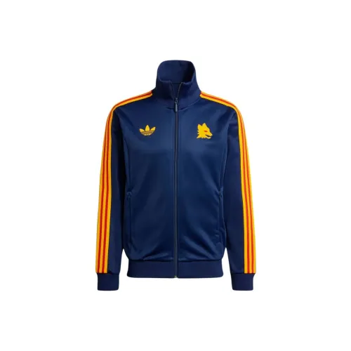 Adidas Originals TRACK TOP FW24 AS ROMA Куртки Пальто Мужской Полуночный индиго