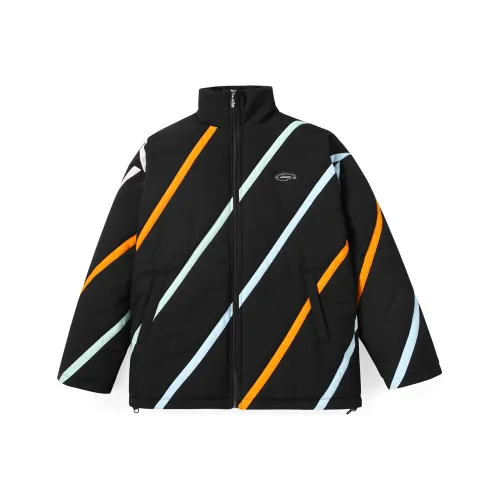 GENANX Хлопковый пуховик унисекс черного цвета