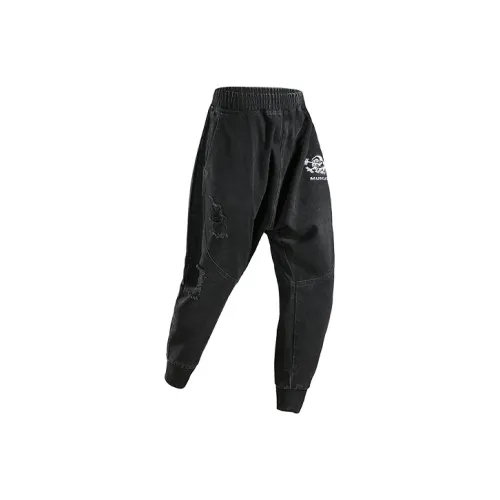 Muscle Dog Штаны с манжетами Джинсы Мужской Черный