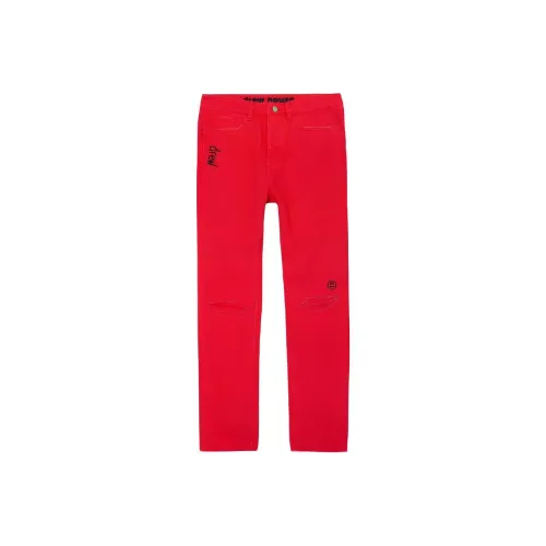 Drew House Smiley Collection Red Unisex Jeans Дрю Хаус Смайли Коллекшн Красный Унисекс Джинсы