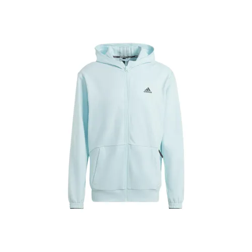 Adidas AEROREADY Йога Full Zip Hoodie Куртки и пальто Мужской Синий