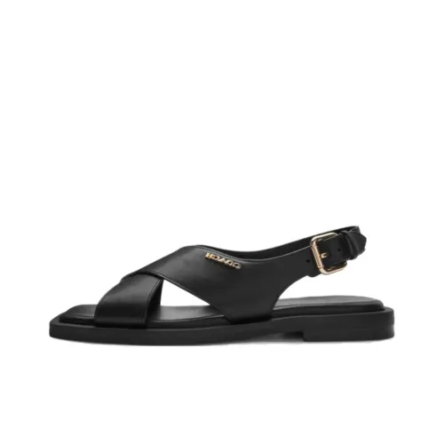 COACH Link One Strap Sandals Women's Black