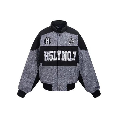 H5LY NO7 Куртки Пальто Унисекс Ромб Черный