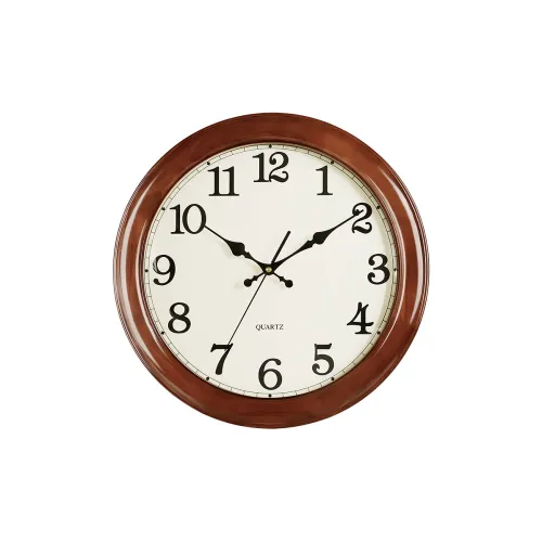 HENSE Кварцевый механизм Wood Стена Часы Унисекс Бежевый Циферблат часов HW25