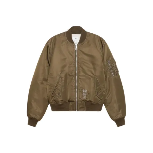 Stussy Праздника BUILT Reversible Bomber Куртка Унисекс
