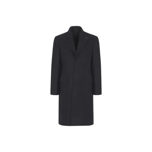 Brioni FW24 Пальто Мужское Морской Синий