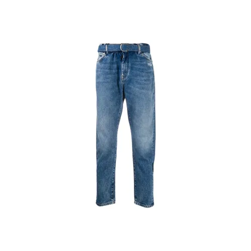 OFF Белый FW20 Синий Мужские Джинсы