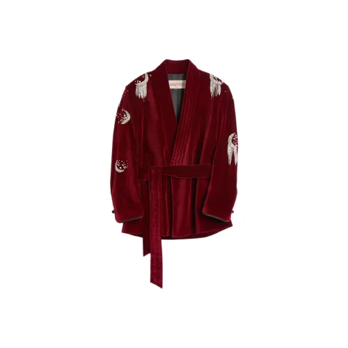 Valentino FW24 Куртки и Пальто Мужской Темно-Красный