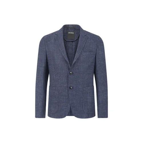 Zegna Бизнес Костюм Пальто Мужской Темно-синий