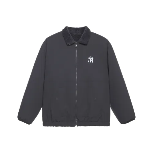 MLB Preppy Style Collection New York Yankees FW24 Velvet Feel Jacket Unisex Угольный Серый