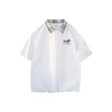 Белый и синий, клетчатый