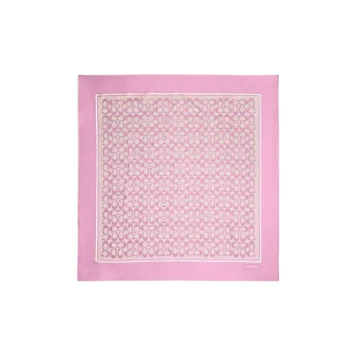 COACH Тутовый шелк шелковые шарфы унисекс красный