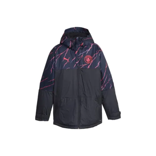 PUMA Зимняя куртка DE Football с принтом Manchester City мужская темно-морская синяя