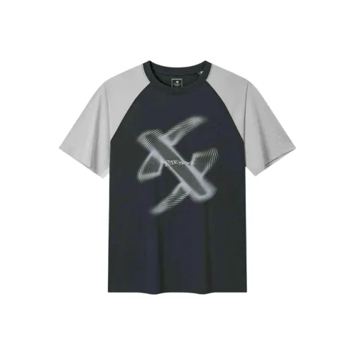 XTEP Sports Life Collection T-рубашка Мужская Сумка-полумесяц Серый Яркий Лунно-серый