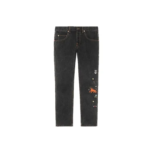 GUCCI Мужские черные джинсы