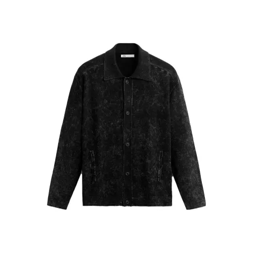 ZARA Мужские черные куртки