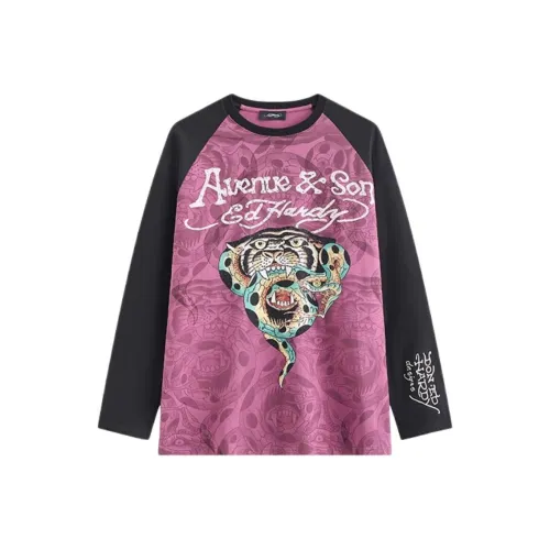 Ed Hardy Ягодно-фиолетовый Мужской T-рубашки