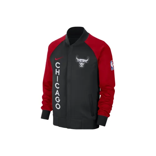 nike Dri Fit Chicago Bulls SHOWTIME Городской Edition Куртки Пальто Городской Edition Chicago Bulls Мужской Черный Красный