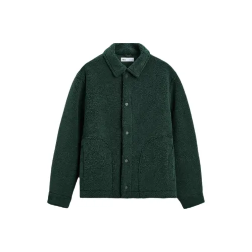 ZARA Зеленый Мужской Бархатные Куртки