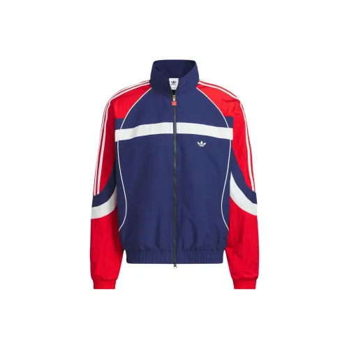 Adidas Originals Ретро Куртка Мужская Темно-синий Светло-алый