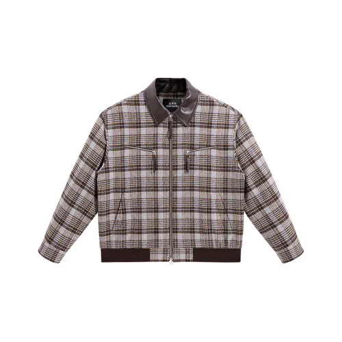 PEACEBIRD MEN Куртка Мужская Темно-Коричневая Клетка