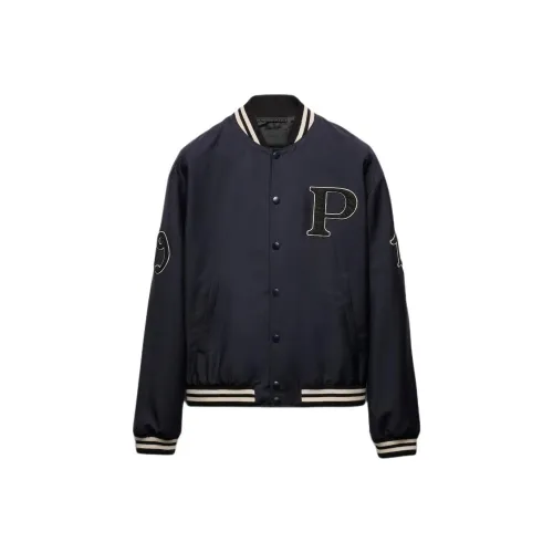 PRADA FW24 Куртки и Пальто Мужской Морской Синий