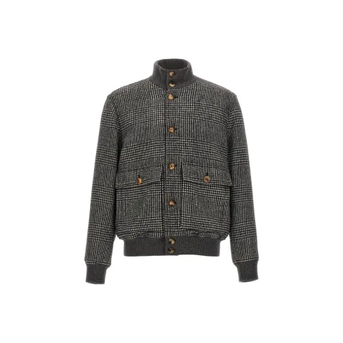 BRUNELLO CUCINELLI Серый Мужской Куртки