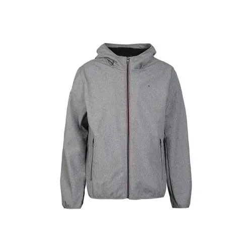 Tommy Hilfiger Смесь Серый Мужские Куртки