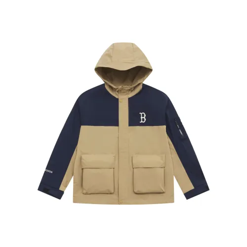 Mlb Base Logo Basic Collection Basic Boston Red Sox SS25 Куртки Пальто Унисекс Морской синий Хаки