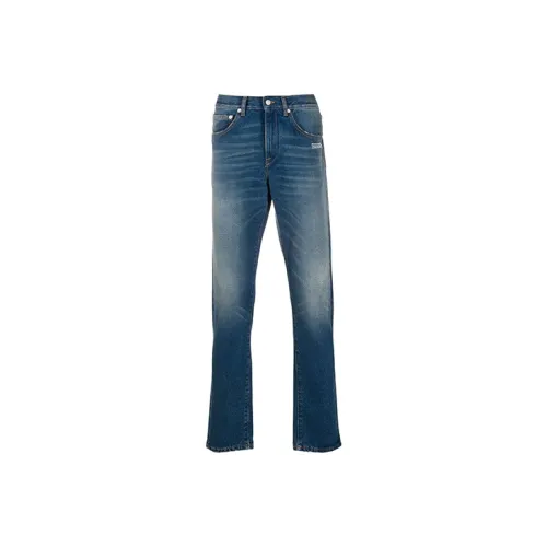 OFF Белый FW20 Синий Мужские Джинсы