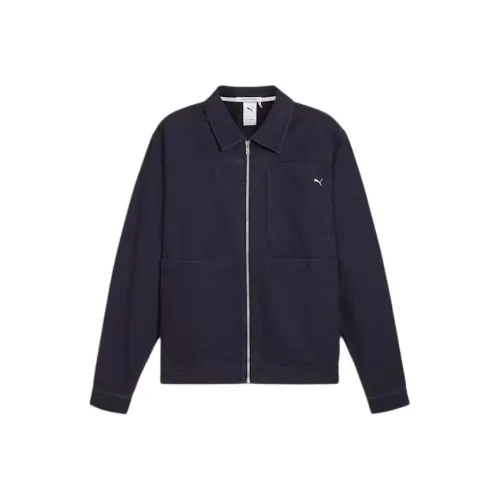 PUMA MMQ Зип-оверкофт Куртки Пальто Outdoor Casual Куртка Мужской Морской Синий