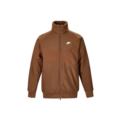 Nike Sportswear Swoosh Бархат Feel Куртка Мужская Какао Кокосовое молоко Светлый Британский коричневый Кокосовое молоко