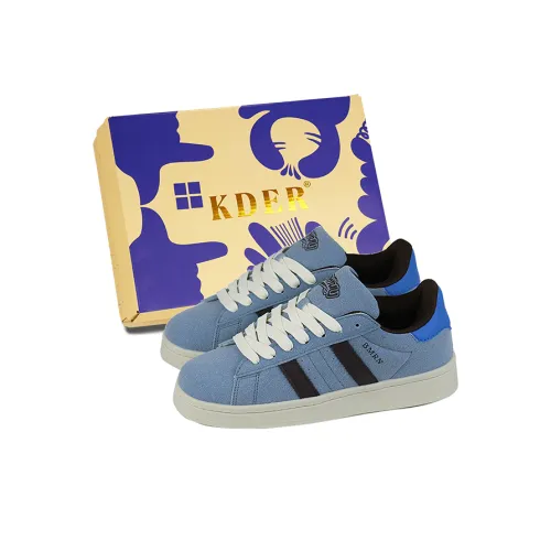 KDER Slip-Resistant Низкий Топ Коробка Пара Скейтборд Кроссовки Унисекс Синий Коричневый