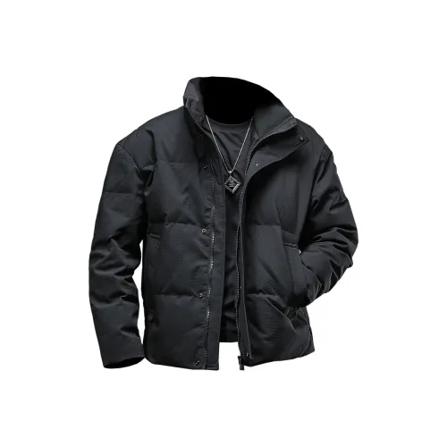 Seasonal Words Пуховик Мужской Черный