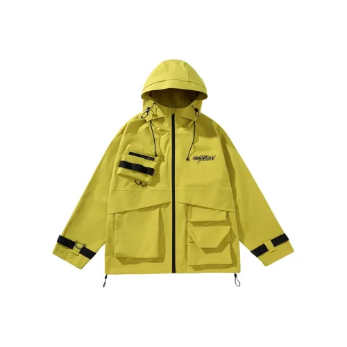 GENANX Куртки Пальто Унисекс Неоново-желтый